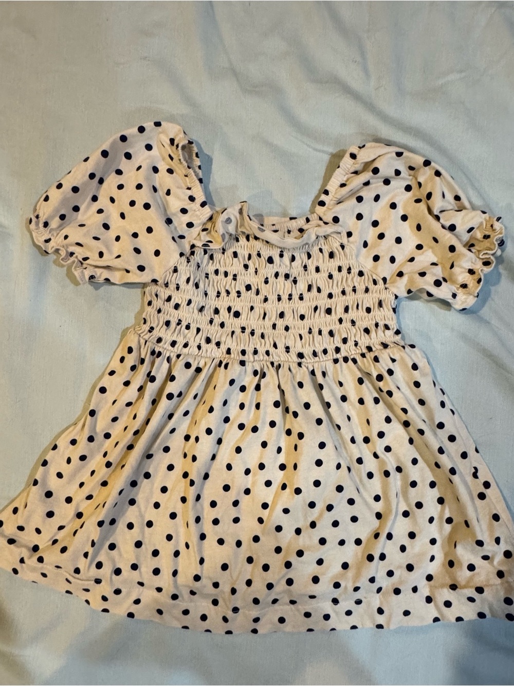 GAP White Dress with Black Polka Dots